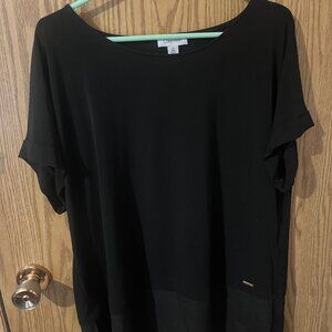 Calvin Klein fancy black women's dressy t-shirt size medium.